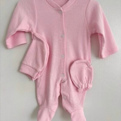 ensemble bébé personnalisé rose