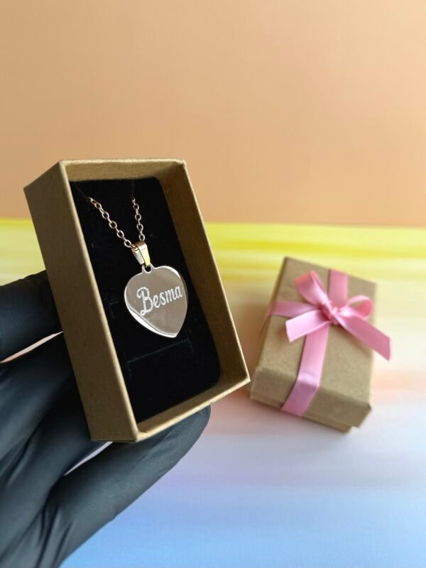 Collier gravé acier inoxydable – Image 2